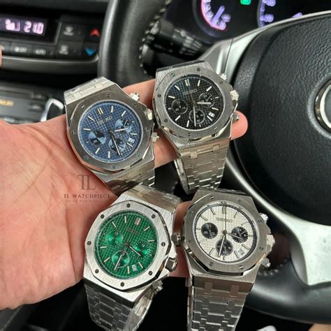 seiko mod  ap royal oak chronograph mm stainless steel strap
