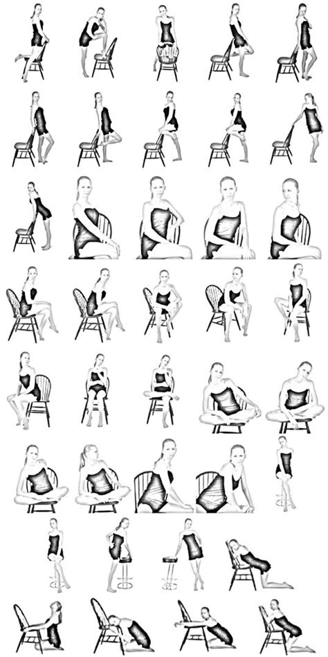 женские позы на стуле | Fotoğrafçılık teknikleri, Model poses ...