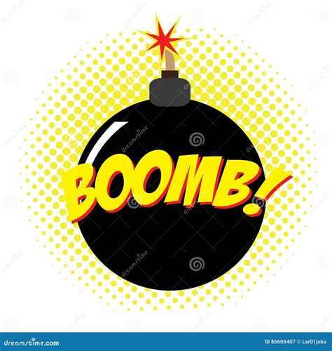 Isolated comic bomb stock vector. Illustration of isolated - 86605407