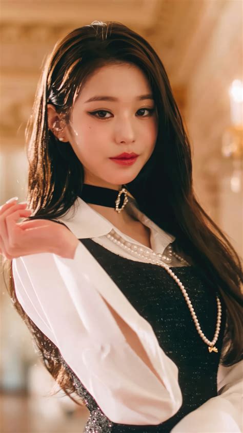 jang won young  ive   black  white outfit hd phone wallpaper