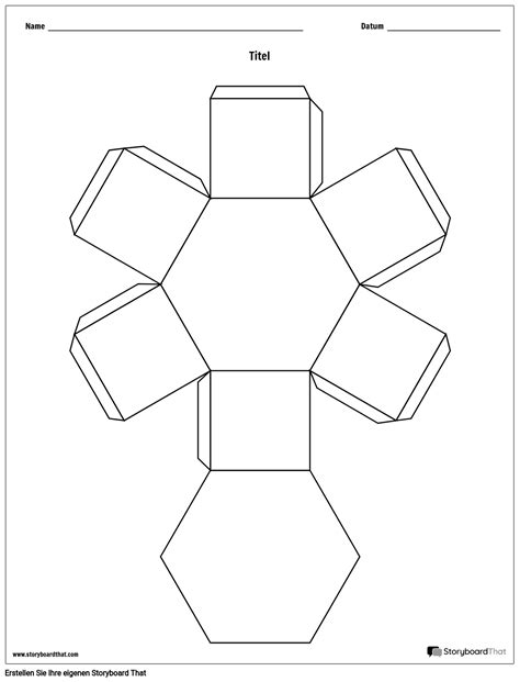 Vorlage für Hexagon Story Cube Storyboard von de-examples