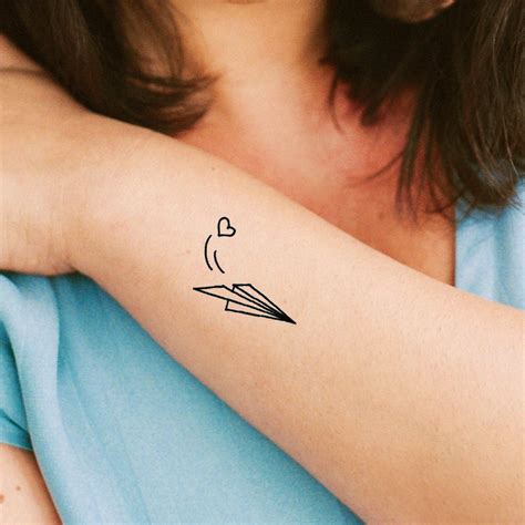 Origami Plane Tattoo
