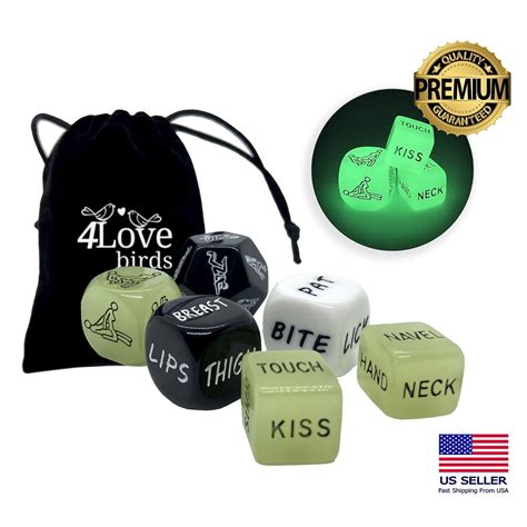 Sex Dice Game With Sex Positions - Glow in the Dark Bedroom Game, Fun