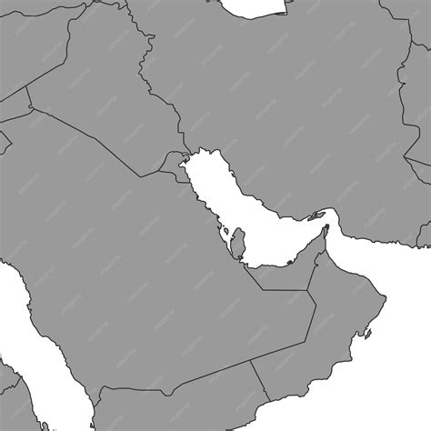 Premium Vector | Bahrain on world map Vector illustration