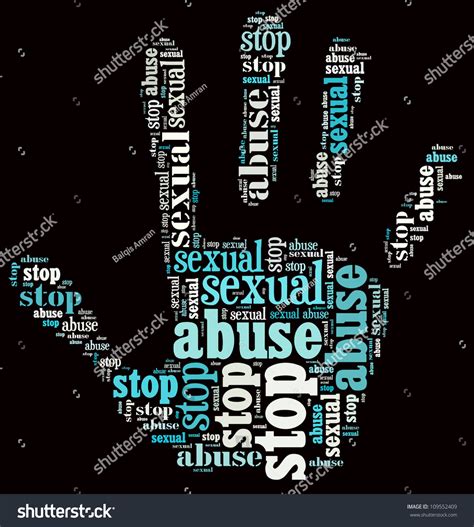 Infotext Graphics Stop Sexual Abuse Composed Stock Photo 109552409
