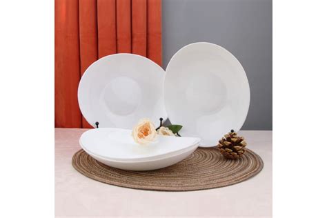 Тарелка Arya Home arya ellipse обеденная, из опалового стекла, 6 ...