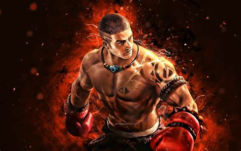 Paquito, 4k, orange neon lights, Mobile Legends, creative, Legend Skin ...