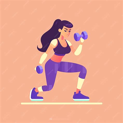 Premium AI Image | Athletic girl pushing up dumbells simple generative ai