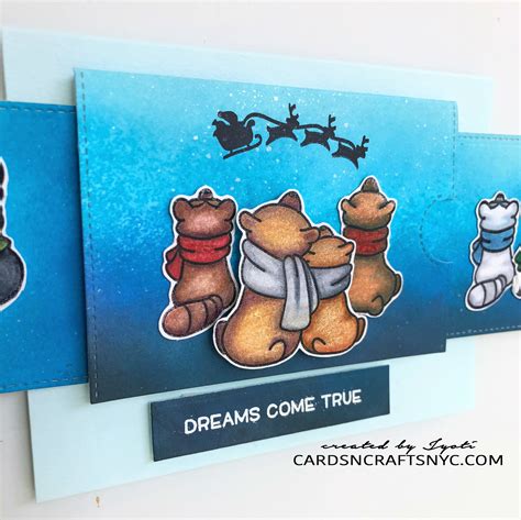 Interactive Christmas card using Lawn Fawn stamps - CARDSNCRAFTSNYC