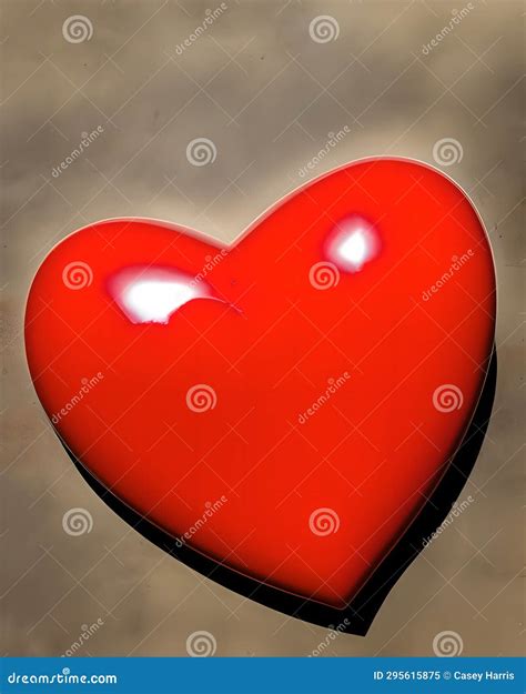 Shiny Red Heart stock illustration. Illustration of cartoon - 295615875