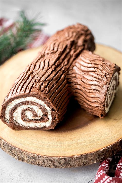 Holiday Yule Log Cake (Bûche de Noël) - Ahead of Thyme