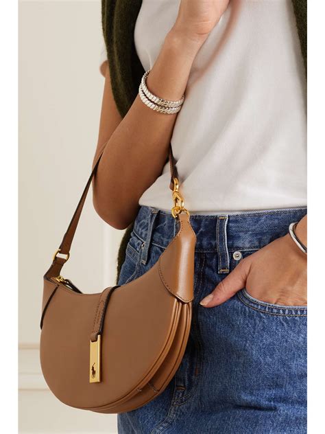 POLO RALPH LAUREN Leather shoulder bag | NET-A-PORTER