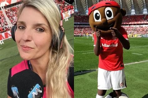 Jornalista registra B.O após beijo e abraço de mascote do Inter ...