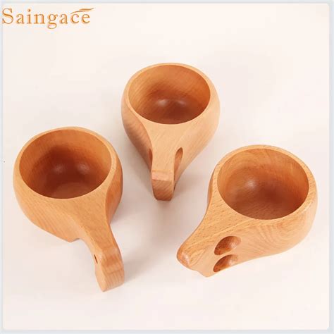 Saintgace, креативная кофейная чашка, деревянная, ручная работа ...