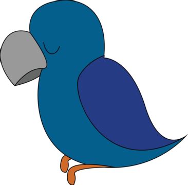 A Blue Parrot Vector Or Color Illustration Drawing Color Bird Vector ...