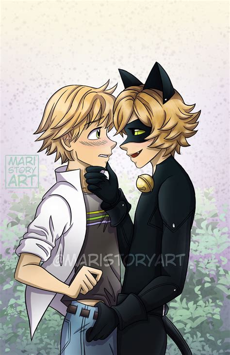 Here’s some Risky~ Chat Noir x Adrien for you all! Mwhahaha. A drawing