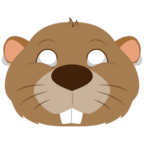 Beaver Mask Template | Free Printable Papercraft Templates | Animal ...