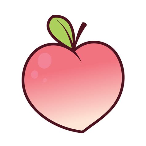 Peach cartoon vector. Doodle peach with leaves icon. Peach fruit in