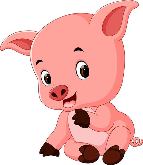 funny pig cartoon 12850351 Vector Art at Vecteezy