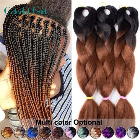 Ombre Kanekalon Braiding Hair Xpression Kanekalon Jumbo Braid 24inch ...