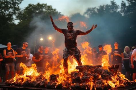Taste of Tradition Smoky BBQ Spectacle Unveiled | Premium AI-generated image