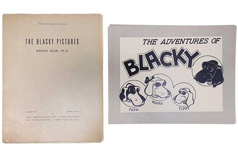 Lot - 1950's Blacky Pictures Psychological Test Set