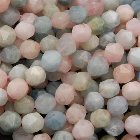 beryl beads aquamarine morganite natural gemstone beads tejas beads