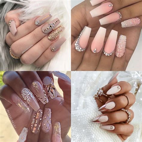 Uñas decoradas con cristales y piedras - Uñas de La ROSALIATV ⭐