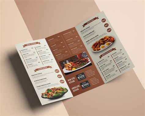 Trifold Food Menu Design on Behance