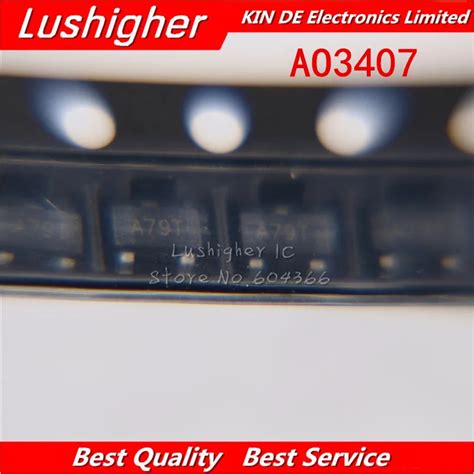 50PCS AO3407A SOT 23 marking: A79T AO3407 SOT23 P Channel MOSFET new ...