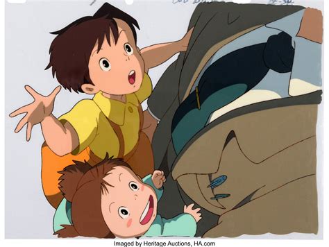 My Neighbor Totoro Mei, Satsuki and Tatsuo Kusakabe Production Cel
