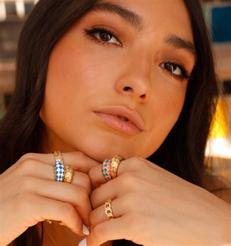 Pink And Green Checkered Ring, Watermelon Ring – Rellery