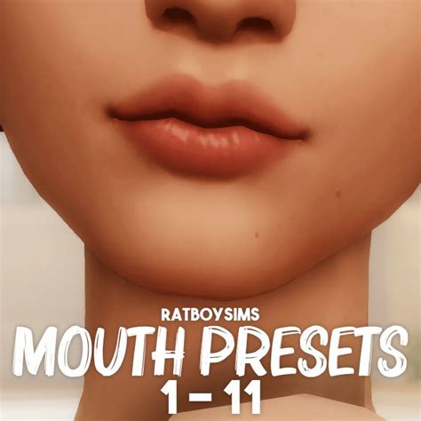 Sims 4 MOUTH PRESETS 1-11 | The sims 4 skin, Sims, Sims 4 cas mods
