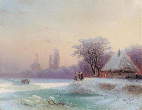 Ivan Aivazovsky (1817-1900) The Perils Of Winter Travel In The Russian ...