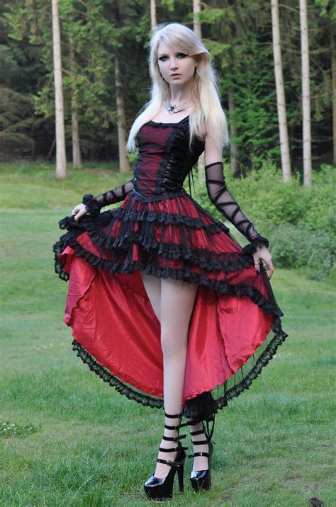 Romantic Goth Stock by MariaAmanda on deviantART | Red gothic dress
