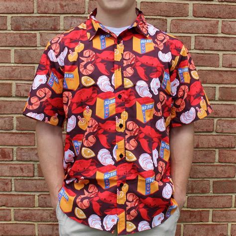 bay seafood jumbo pattern hawaiian shirt route  apparel