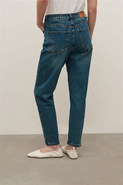 Джинсы mom fit женские, цвет Голубой, артикул: FAD15003_583308. Купить ...