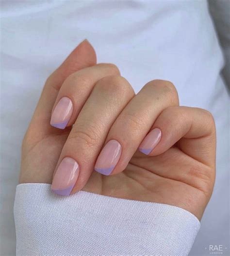 Фиолетовый френч | Simple nails, Nails, Nude nail designs