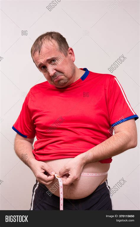 Funny Fat Man Red T- Image & Photo (Free Trial) | Bigstock