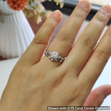 round cut diamond wedding rings 10