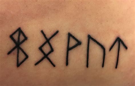 Viking runes tattoo, Peace, new beginnings, love/joy, strenght, warrior ...