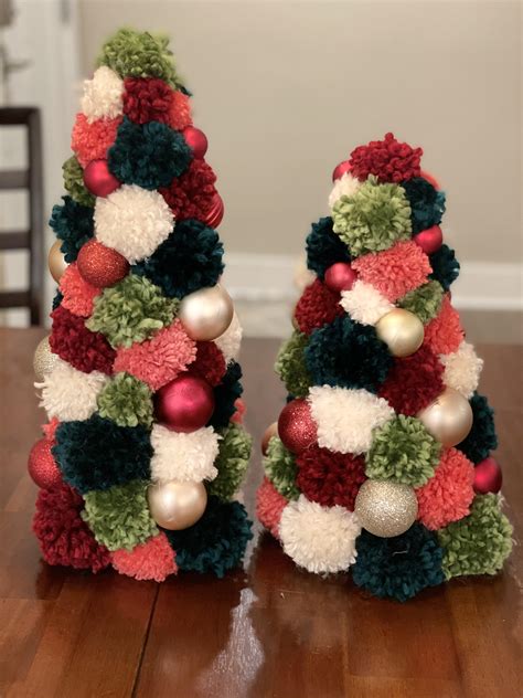 I made some Pom Pom trees! My hands are killing me from wrapping all ...