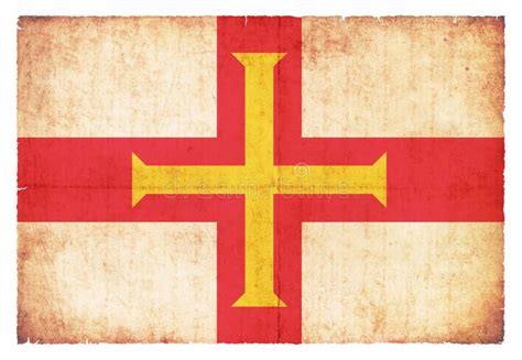 Grunge Flag of Guernsey Channel Islands, GB Stock Illustration ...