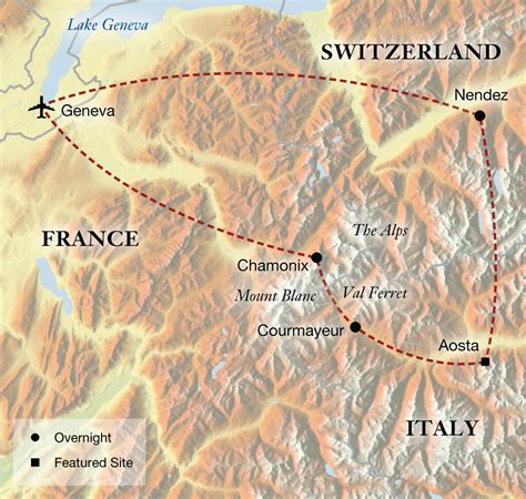 Mont Blanc Tunnel Map