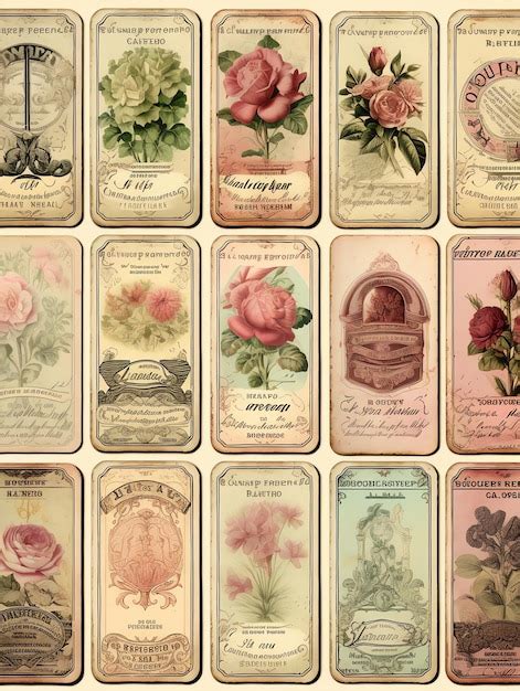 Premium Photo | Vintage Labels background Crafting scrapbooking design ...