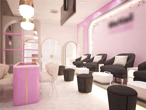 Premium Photo | A pink and white room with a pink wall that says " the ...