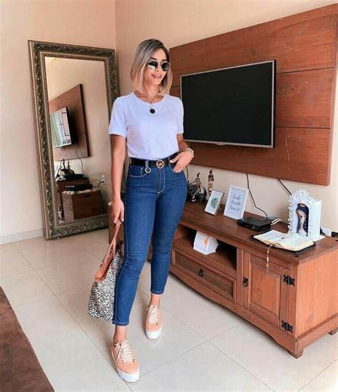 Look Elegante Com Calça Jeans E Tenis - 25 Produções práticas e estilosas com calça jeans e tênis | Looks air ...