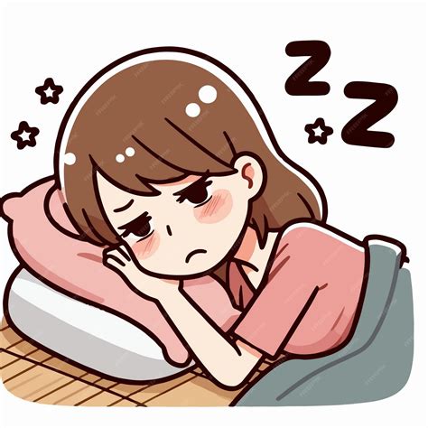 Premium Vector | Vector sleepy tired yawning woman cartoon illustration