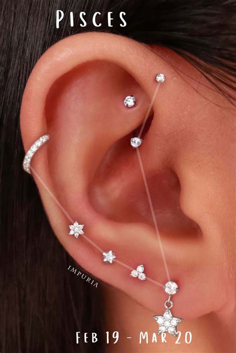 12 Zodiac Constellation Ear Piercing Ideas | Earings piercings ...