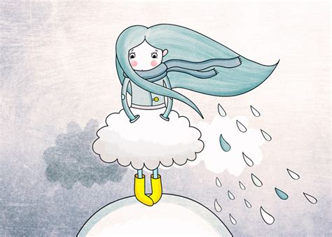 Иллюстрация дождь внутри в стиле детский | Illustrators.ru